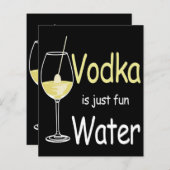 Papier La Vodka Est Juste Un Design D'Eau Amusant (Devant / Derrière)