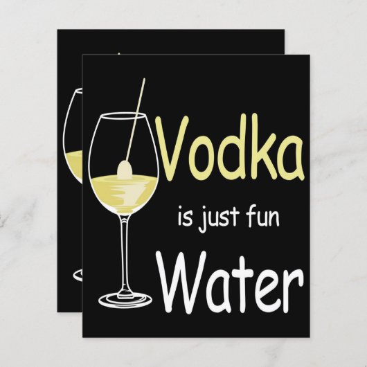 Papier La Vodka Est Juste Un Design D'Eau Amusant (Devant / Derrière)