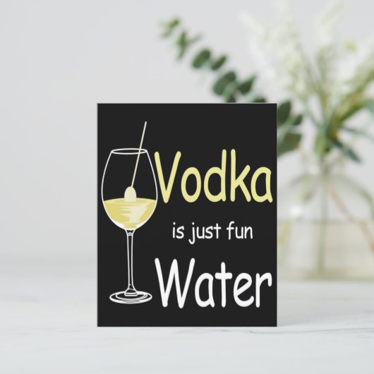 Papier La Vodka Est Juste Un Design D'Eau Amusant (Debout devant)