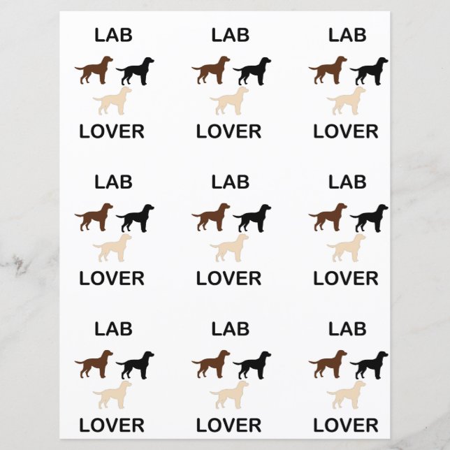 Papier Lab Lover toutes les couleurs silhouettes (Devant)