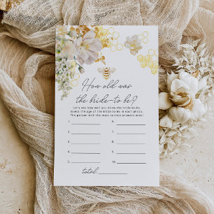 Papier L'abeille florale Quel âge avait la mariée pour êt