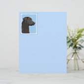 Papier Labrador Retriever Black Peinture Original Chien A (Debout devant)