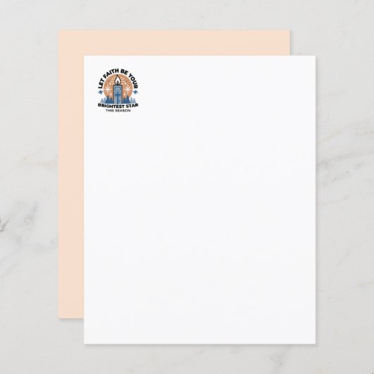 Papier Laisser la foi briller : Thème hiver (Devant / Derrière)