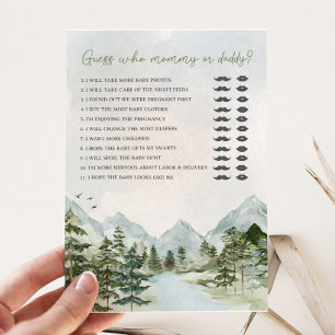 Papier Laisser l'aventure commencer Baby shower Devinez q