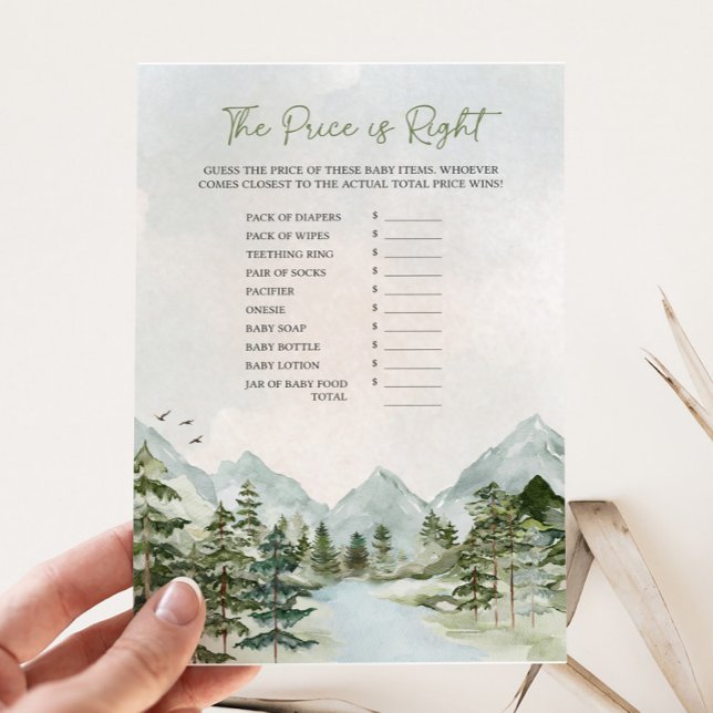 Papier Laisser l'aventure Commencer le prix bébé est le b (Let the Adventure Begin Baby Shower Game)