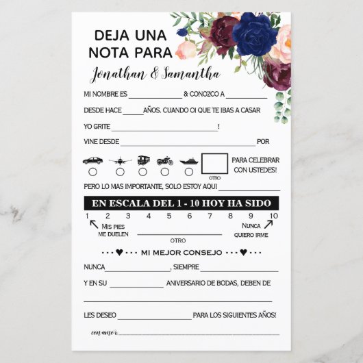 Papier Laisser une note pour les tournesols bilingues nou (Dos)