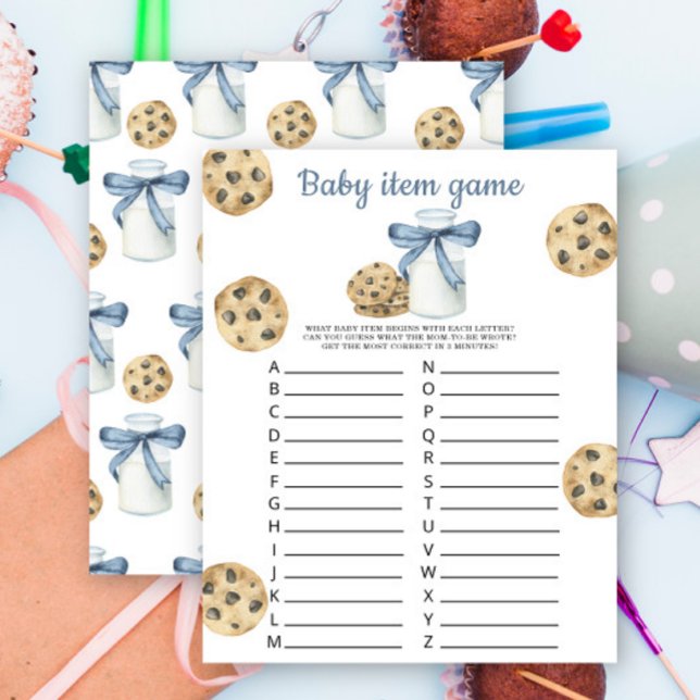Papier lait et biscuits baby shower article pour bébé Jeu (Créateur téléchargé)
