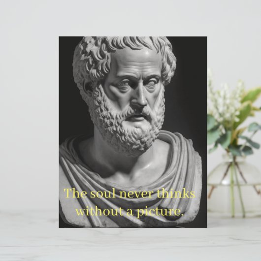 Papier L'âme ne pense jamais sans image (Debout devant)