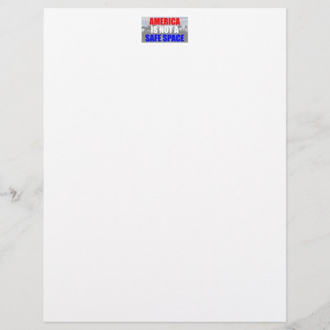 Papier L'Amérique n'est pas un espace sûr (Devant)