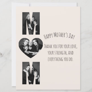 Papier Lámina de papelMother’s Day MOM Photo Card