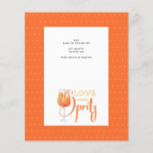 Papier L'amour à la première Fête des mariées orange mode (Dos)