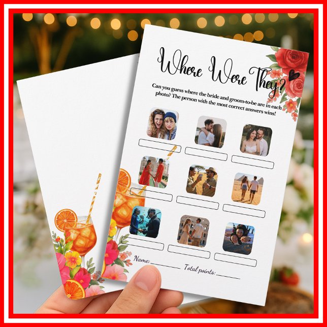 Papier L'amour au premier Spritz où étaient-ils jeu nupti (Créateur téléchargé)