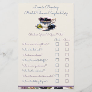 Papier L'amour brasse Blackberry Couple Quiz Jeu de Douch