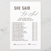 Papier L'amour brasse Il A Dit Qu'Elle A Dit Jeu De Maria (Devant)