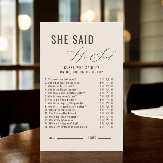 Papier L'amour brasse Il A Dit Qu'Elle A Dit Jeu De Maria