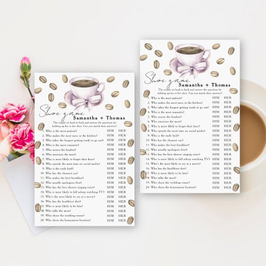 Papier L'amour brasse nuptiale douche jeu de chaussures