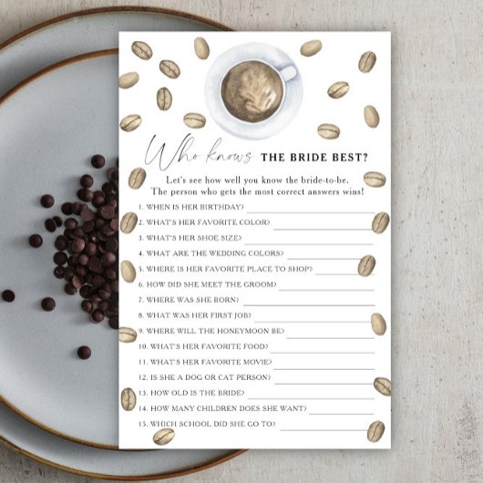 Papier L'amour brasse Qui connaît le mieux la mariée