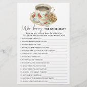 Papier L'amour brasse Qui connaît le mieux la mariée (Devant)