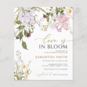 Papier L'amour BUDGET en fleurs Wilflowers Douche Invitat (Devant)