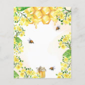 Papier L'amour dans les fleurs jaunes fleuries Fête des m (Dos)