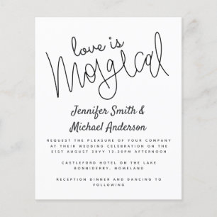 Papier L'amour de la typographie budgétaire est Mariage d