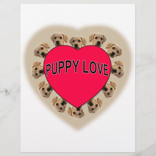 Papier L'amour des chiots (Devant)