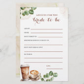 Papier L'amour du café est de brasser des conseils mariée (Devant / Derrière)