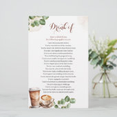 Papier L'amour du café est de brasser un verre si jeu de (Debout devant)