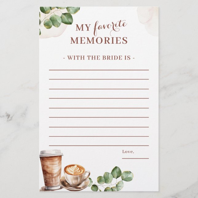 Papier L'amour du café se prépare Mon jeu de mémoire préf (Devant)