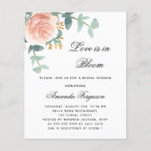 Papier L'amour en fleur rose or Fête des mariées budgétai (Devant)