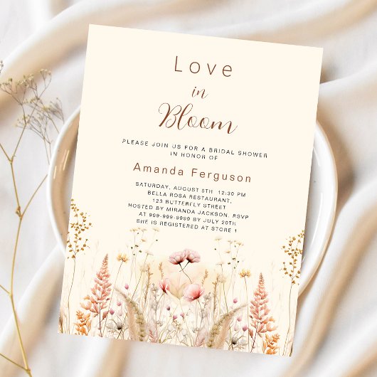 Papier L'amour en fleurs Fête des mariées budgétaire fleu