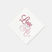 Papier L'amour est à la Saint Valentin | Serviette en Pap (Coin)