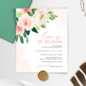 Papier L'amour est dans Bloom Blush Bridal Shower Invitat