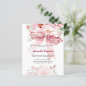 Papier L'amour est en fleur arc rose Invitation de la dou (Debout devant)