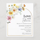 Papier L'amour est en fleur | Invitation à la douche nupt (Devant)