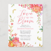 Papier L'amour est en fleur | Invitation à la douche nupt (Devant)