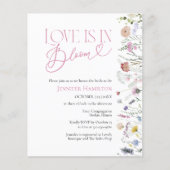 Papier L'amour est en fleur | Invitation à la douche nupt (Devant)