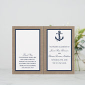 Papier L'Ancre De La Marine Sur La Collection De Mariages (Debout devant)