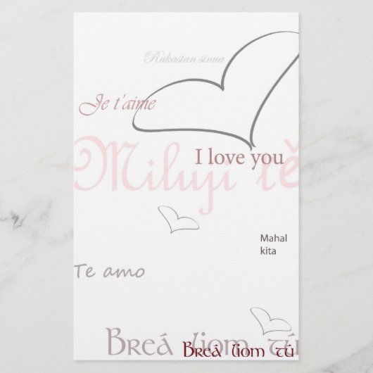 Papier Langue d'amour (Devant)