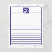 Papier Lapin Bleu De La Cuisine De Dedham Delft Personnal (Dos)