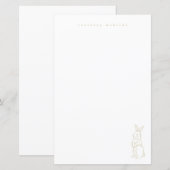 Papier Lapin Vintage (Devant / Derrière)