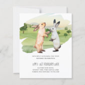 Papier Lapins Mariage Couple Country Garden (Devant)