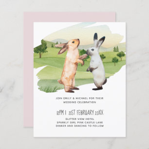 Papier Lapins Mariage Couple Country Garden