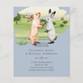 Papier Lapins Mariage Couple Country Garden (Devant)