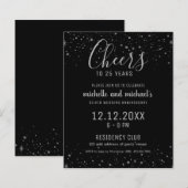 Papier L'Argent Noir Accueille Au 25E Anniversaire Du Mar (Devant / Derrière)