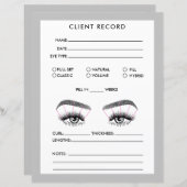 Papier Lash Client Record Ajouter un logo (Devant / Derrière)