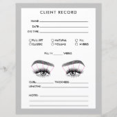 Papier Lash Client Record Ajouter un logo (Devant)