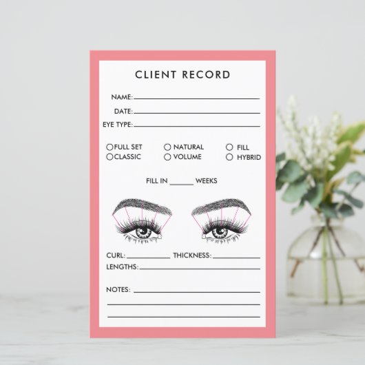 Papier Lash Client Record Ajouter un logo (Debout devant)