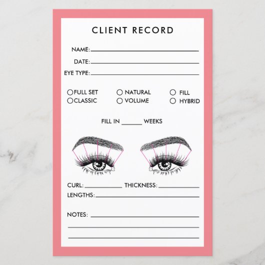 Papier Lash Client Record Ajouter un logo (Devant)