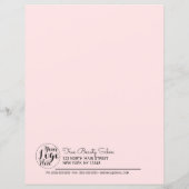 Papier Lash Logo Lash Client Script de Bordure Noire Rose (Dos)